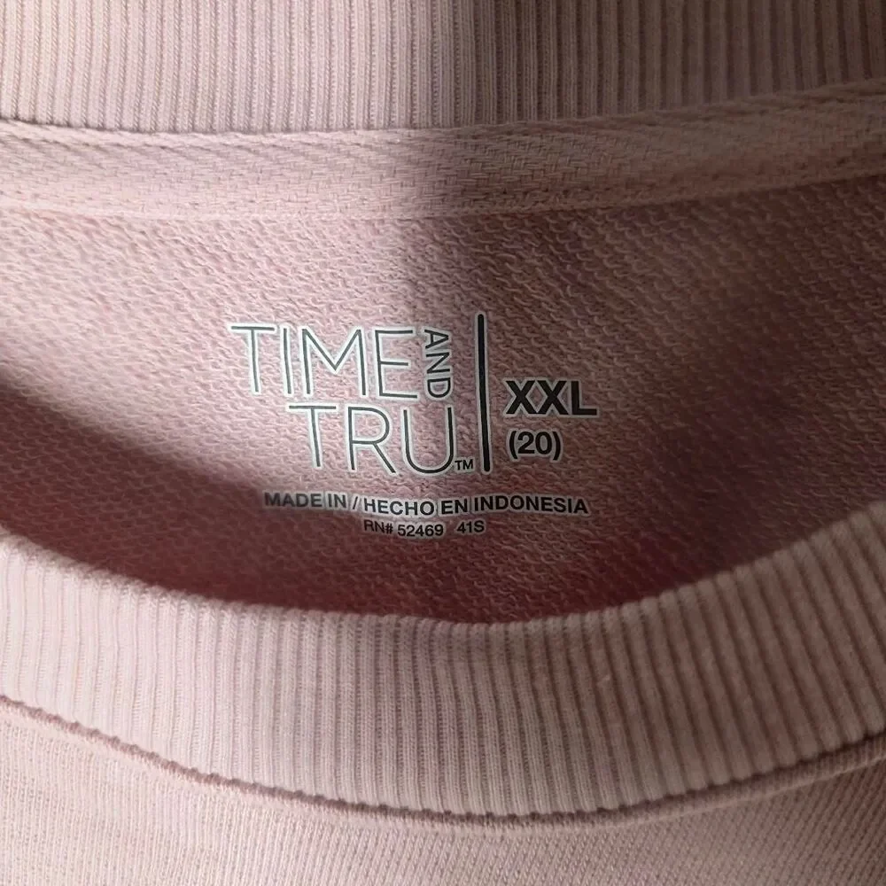 Time-and-tru Women's Pink Sweatshirt - Picture 3 of 4